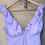 Shade & Shore Bathing suit  Lavender NEW purple 16 Ruffle One Piece Swimsuit Photo 2