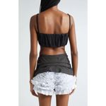 Molly Goddard Kelly Ruched Cotton Blend Bra Top Black Women’s Size US 2 UK 6 Photo 2