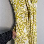 Boden Evangeline Floral Wrap Dress Lime Green Yellow Citrus Jersey Vacation Size 10 Photo 5