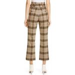 Jonathan Simkhai Belted Plaid Trouser Pants‎ Wool
Blend Ochre 6 Tan Photo 2