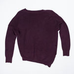 Athleta  Rest Day Cotton Silk Knit Asymmetrical Hem Pullover Sweater Purple S Photo 3