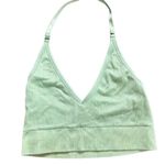 PINK - Victoria's Secret Ribbed Green Halter Style Bra Bralette Size Medium Photo 0