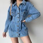 Blue Denim Mini Dress‎ – A Photo 0
