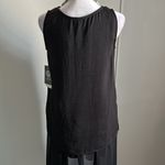 Vince Camuto New - Women’s Relaxed Faux Button Up Front Crepe Tank Blouse Photo 3