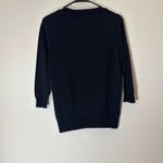 J.Crew 100% Merino Wool pull over crew neck long sleeve top black size M P Photo 1