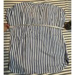 Workshop Republic Clothing Striped V Neck Short Sleeve Blouse Women's M M Rayon Photo 4