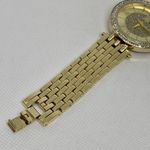 Daisy Fuentes  gold tone women watch 39mm round case rhinestones 7” running Photo 4
