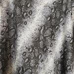 Bebe Womens M Printed Satin Bias Midi Dress in Gray/White NEW Photo 6