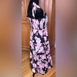 Lulus Wowing Wonder Black Floral Jacquard Smocked Tie-Strap Tiered Midi Dress Photo 10