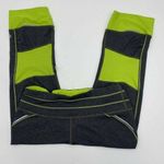 Athleta  Medium Vibe Relay Capri Leggings Athletic Pants Gray Neon Green Photo 0