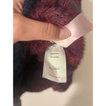 RTR Thakoon Navy Red Printed Fuzzy Mock Neck Pullover Sweater Sz Small soft Blue Photo 8