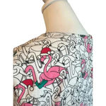 Coral Bay  women’s Christmas flamingo print top size petite medium Photo 6