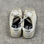 P448  John Low Top Snake Gold Sneakers Shoes Womens 37 US 6.5 7 Suede Glitter Photo 2