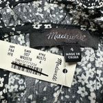 Madewell NWT Women's Smocked Crewneck Mini Dress in Floral Black Size 4 Photo 7