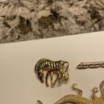 Lot Of 3 Gold Tone Safari Animals Brooch / Pin Photo 1