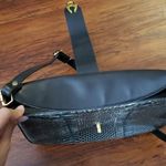 Celina Paris Olive Green Serpent Skin Leather Shoulder Purse Gold Hardware Photo 4