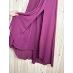 Lulus NWT  Splendid Aura Plum Purple Chiffon Pleated Strapless Maxi Dress Size S Photo 4