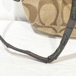 Coach Signature C Tan Canvas Wristlet Wallet Mini Bag Photo 1
