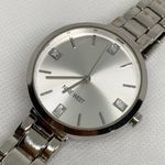 Nine West  silver tone women watch 38mm round case quartz analog crystals running Photo 1