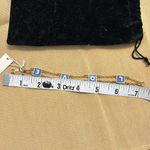 Tory Burch LOVE blue enamel goldtone 7” bracelet Photo 4