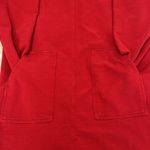 Carol Little sport szL red LS sweatshirt dress pockets buttons at bottom EUC Size L Photo 8
