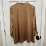 Eileen Fisher  Shirt Silk Spandex Button Up Long Sleeve Top Women’s S/P Brown Photo 1