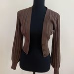 Aritzia Wilfred Brown Plunge Front Cardigan Photo 1
