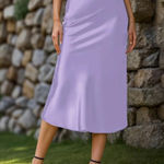 Amazon Purple  Satin Skirt Photo 0