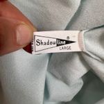 Shadowline Vintage Long Sleeve Nylon‎ Nightgown Lace Trim Embroidered Blue L Size undefined Photo 5