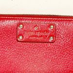 Kate Spade  Neda Grey Street Pillbox Red Leather Clutch Wallet WLRU1153 Photo 2
