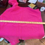 Zenana Outfitters Sweater Womens L Pink Chunky Cable Knit Pullover Sweater Crew Neck Photo 6