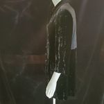 J. Jill Black Velvet & Lace Button Down Shirt (S) Photo 2