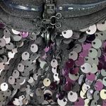 Jump Apparel Size 3/4 Plum Silver Black Sequined Sleeveless Strapless Mi… Photo 10