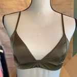 Urban Outfitters Out From Under  Bra Womens Small Olive Green Satin Triangle Photo 0
