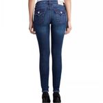 True Religion  Super Skinny Jeans W26 Neon Purple Stitch Distressed Dark Wash Y2K Photo 1