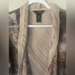 Ali Miles Open Cardigan Womens Small Floral Semi Sheer Knit Crochet Artsy Kimono Photo 1