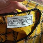 VTG YELLOW PLAID EVAN PICONE PETITES JACKET BLAZER BUSINESS HALLOWEEN COSTUME Size M Photo 1