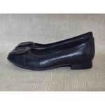 Clarks Women's Size 7 Un Blush Cove Black Leather Ballet Flat Buckle Toe Comfort Photo 7