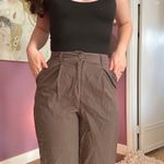 Trensic Spao Medium 100% Cotton Cool Grey Brown Wide Leg Pants Trousers Elastic Gray Photo 2