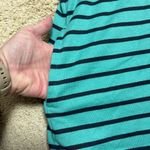 L.L. Bean navy turquoise striped knit women’s dress size M BIN T Blue Size M Photo 6