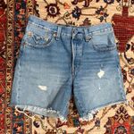 Levi's Levi’s Premium 501 Distressed Cutoff Denim Shorts W27 High Rise Vintage Wash Photo 0