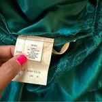 Vintage 1980s Fit and Flare Prom Dress Teal Fitted Bodice Lace Long Sleeve Bow Green Size 14 Photo 7
