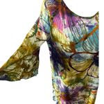 Jams World JAM'Sā WORLD FLORAL BELL SLEEVE MIDI FLOWY RELAXED TROPICAL DRESS MEDIUM EUC Photo 3