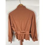 Nine West Cargo Zip Up Jacket in Cinnamon Orange Size medium Photo 4