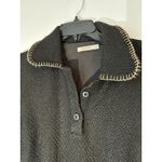 Newbury Kustom Tweed Sheath Dress Black With Gold‎ Braid Chain Trim Lined Made In India L/14 Photo 1