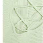 Maje NWT Ruche Vert Tie-Back MIDI Dress in Light Green Size 40/L Photo 2