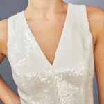 AMSALE Clear Sequin Sleeveless Sheath Dress,‎ White, Wedding/Party, Size 10 NWT White Photo 6