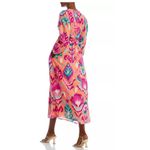 Banjanan Camilla Ikat Print Midi Dress Size Large Pink Photo 6