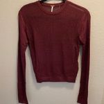 Free People  H20 Crew Pullover in Raw Garnet NWT Photo 4