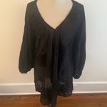 H&M  Black embroidered dress XS Photo 2